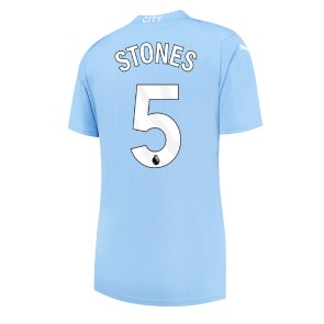 Manchester City John Stones #5 Koszulka Podstawowych Kobiety 2023-24 Krótki Rękaw